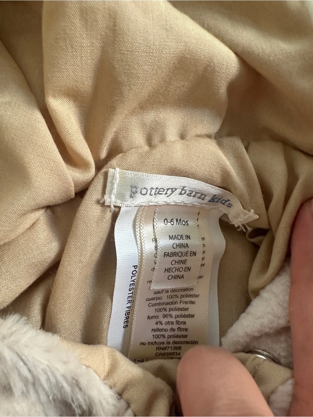 NWT Pottery Barn Kids Baby Koala Kids Costume Sz 0-6 - Picture 3 of 4